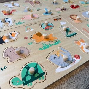 Fat Brain Toys | Four Animal Wooden Puzzles